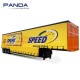 3 axle 40ft Curtain Side Semi Trailer Van Box Cargo Truck Trailer for sale