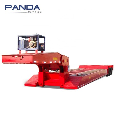 Panda high quality 3 axle low bed tow truck 30-80ton low bed lorry trailer truck for sale