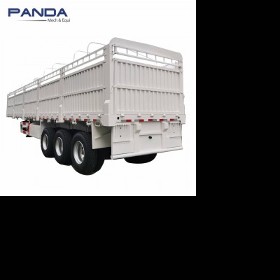 Bulk Cargo 40-60 Ton 3 Axle Fence Semi Truck Trailer Price For Sale