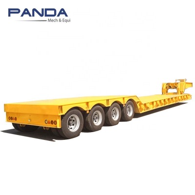 Intermodal Equipment 53 Ft Length Lowbed Trailer/ Detachable Gooseneck Type 60-80 Ton Low Beds Truck Trailer For Sale