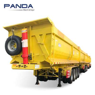 PANDA Hydraulic 4 Axle 45CBM U shape dumper semi trailer for sale