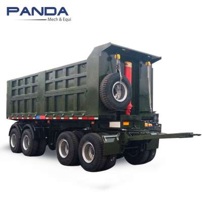 Tractor hydraulic real dump trailer double axle tipping semi trailer for grain transport