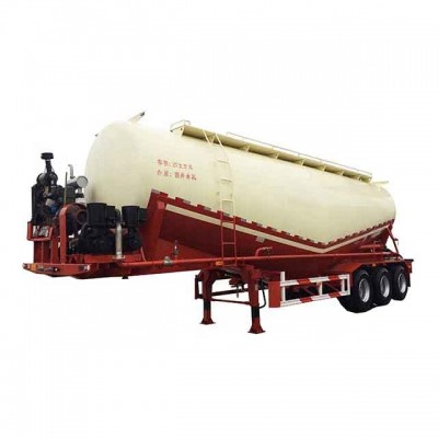 bmw3 axles 60ton vshaped dry  powder cement bulker truck tanker trailer