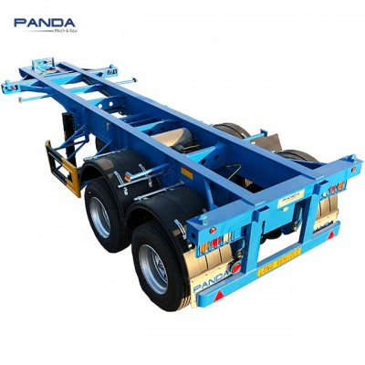 Panda 40FT four axle 4 axle quad axle container chassis with spring mechanical suspension